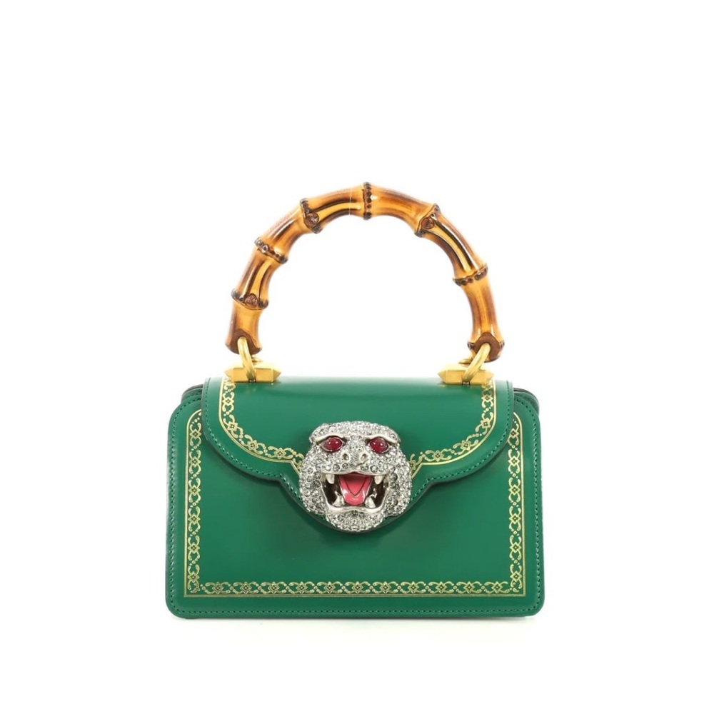 Frame Print Leather Mini Top Handle Bag
